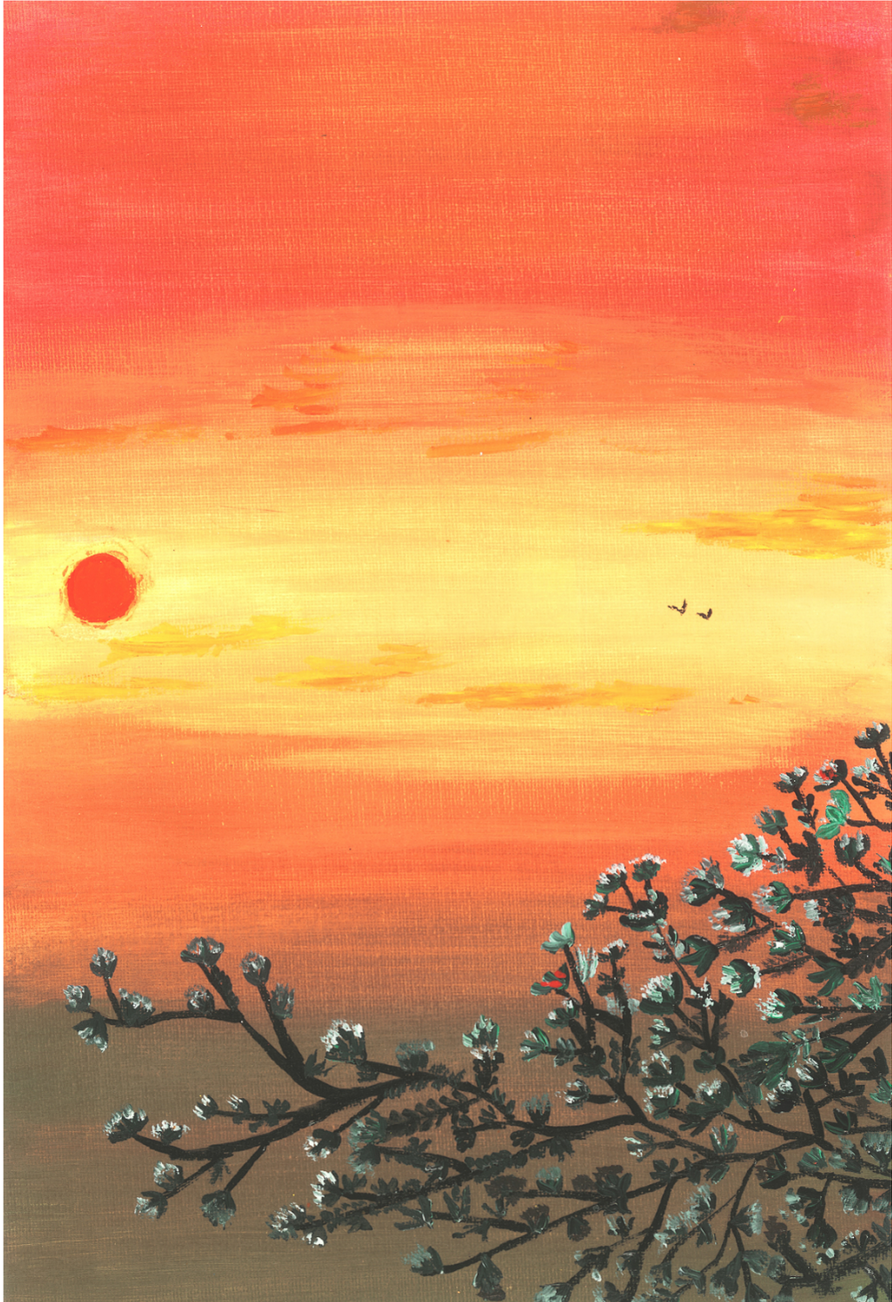 Radiant Sunset Glow Original Painting