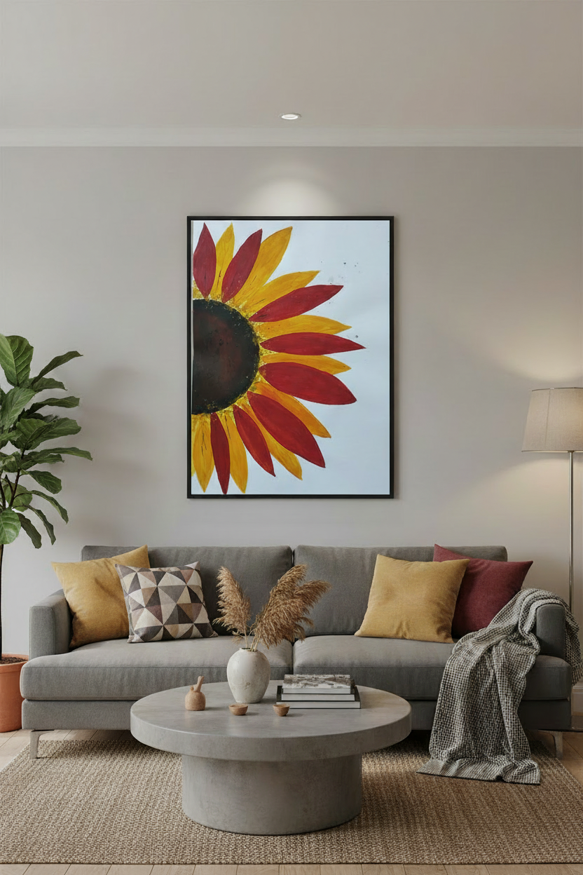 Golden Bloom – Original Acrylic Painting