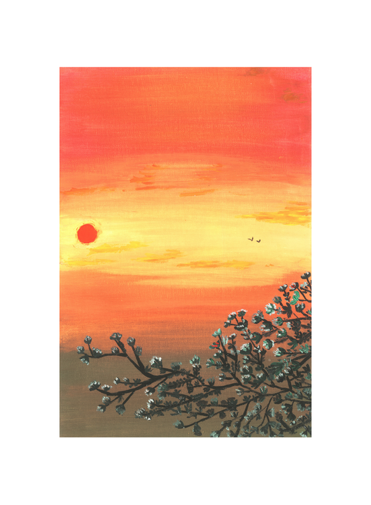 Radiant Sunset Glow Original Painting