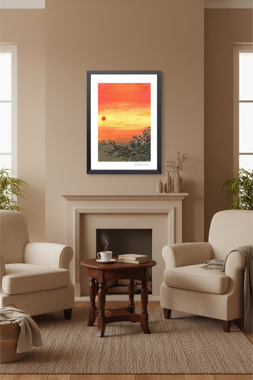 Radiant Sunset Glow Original Painting